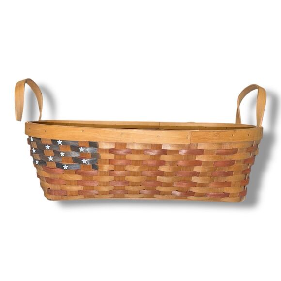 Rustic Farmhouse 4th of July American Flag Basket - Picture 5 of 10